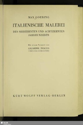 Italienische Malerei des siebzehnten und achtzehnten Jahrhunderts