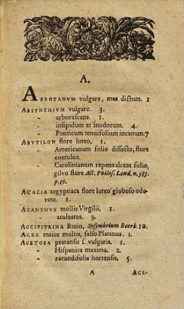 Syllabvs Plantarvm Potissimvm Exoticarvm Qvae In Horto Medico Academiae Wittenbergensis Alvntvr