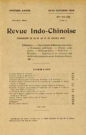 15 - 30 Octobre 1908. Nos 91 - 92