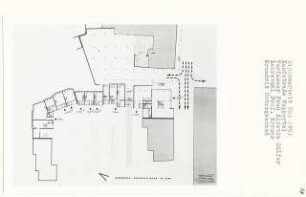 Kaufstraße, Wuppertal-Elberfeld (Diplomarbeit bei Willy Kreuer): Grundriss Untergeschoss 1:200