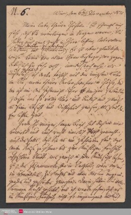 Meine liebe, theure Christine! Es schmerzt mich sehr, daß Sie meinetwegen ... , 06.11.1821. - Benediktinerabtei St. Bonifaz in München und Andechs