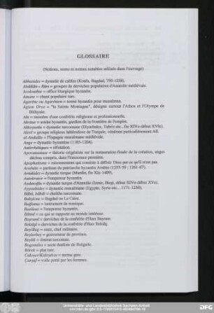 Glossaire