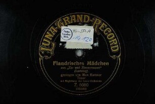 Flandrisches Mädchen : aus "Zar und Zimmermann" / (Lortzing)