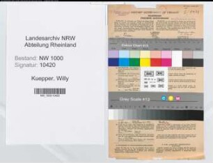Entnazifizierung Willy Kuepper, geb. 30.09.1900 (Bankbeamter)