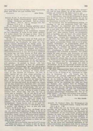 367-368 [Rezension] Dennert, E., Der Darwinismus und sein Einfluss auf die heutige Volksbewegung