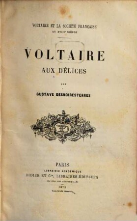 Voltaire et la société française au XVIIIe siècle, 5