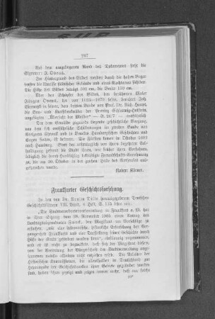 Frankfurter Geschichtsforschung.