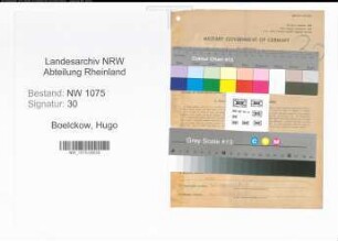 Entnazifizierung Hugo Boelckow , geb. 14.09.1899 (Foerster)