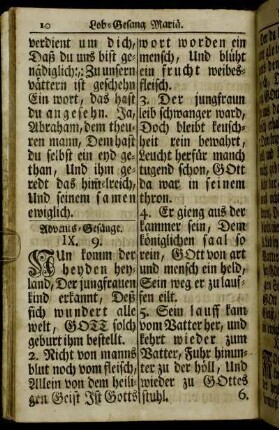Advents-Gesänge. - Weyhnachts-Gesänge.