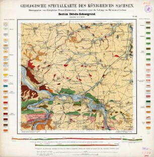 [4844] Döbeln-Scheergrund, Geologische Specialkarte des Königreichs Sachsen