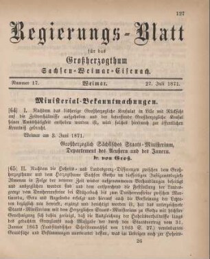 Nr. 17 : 27. Juli 1871