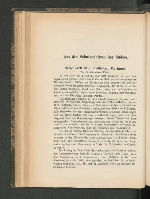 Aus den Schutzgebieten der Südsee.