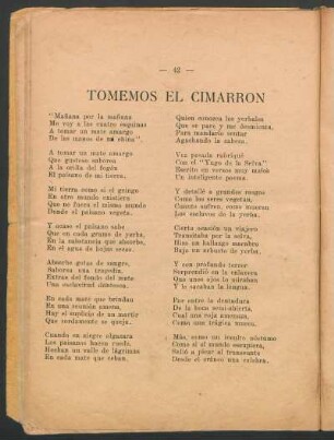 Tomemos el cimarrón