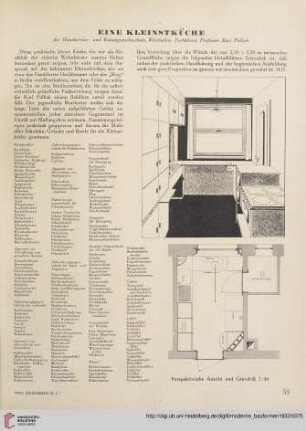 Eine Kleinstküche der Handwerker- und Kunstgewerbeschule, Wiesbaden, Fachklasse Professor Karl Pullich