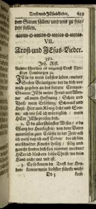 VII. Trost- und Jesus-Lieder.