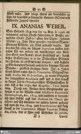 IX. Ananias Weber
