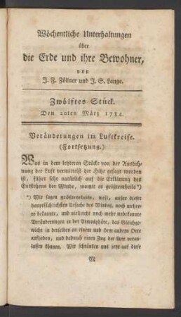 Zwölftes Stück