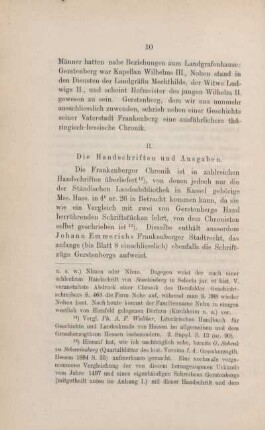 II. Die Handschriften und Ausgaben.
