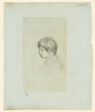 Claude Renoir, fils de l'artiste, de profil