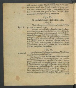 Caput II. De causa Efficiente & Ministerali.