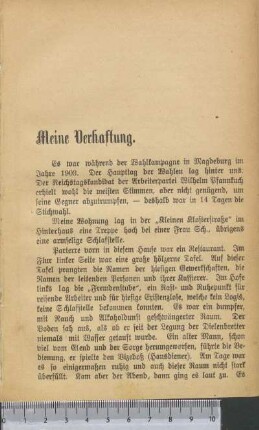 Meine Verhaftung