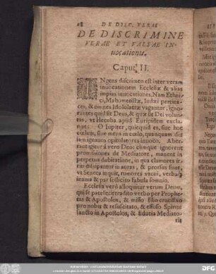 De Discrimine Verae Et Falsae Invocationis. Caput II.