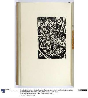 Gustav Schiefler. Das graphische Werk von Ernst Ludwig Kirchner. Band I. Illustration zu Döblins Komteß Mizzi