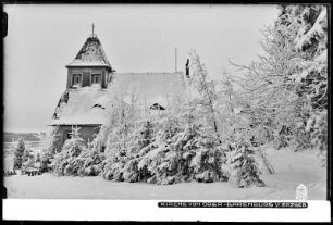 Oberbärenburg im Erzgebirge, Kirche mit Schnee