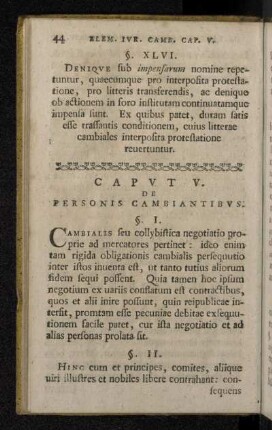 Capvt V. De Personis Cambiantibvs.