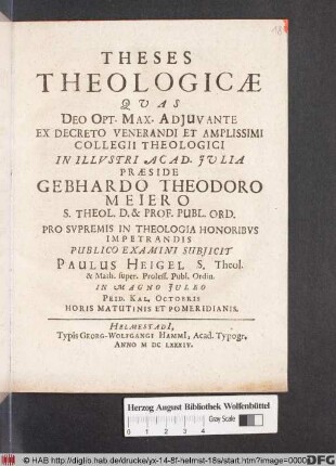 Theses Theologicae