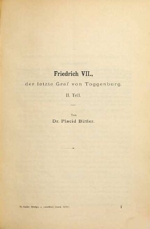 Friedrich VII., der letzte Graf von Toggenburg, 2