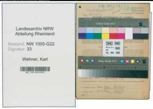 Entnazifizierung Karl Wehner , geb. 11.03.1906 (Kraftfahrer)