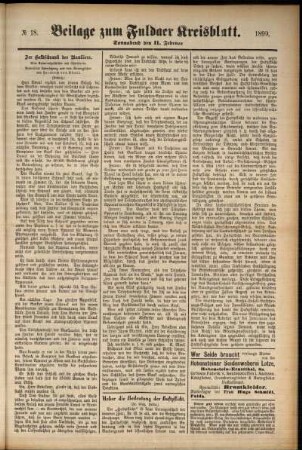 Zweite Ausgabe vom Samstag, den 11. Februar 1899.