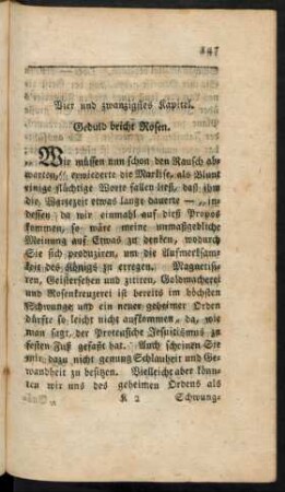 Vier und zwanzigstes Kapitel. Geduld bricht Rosen.