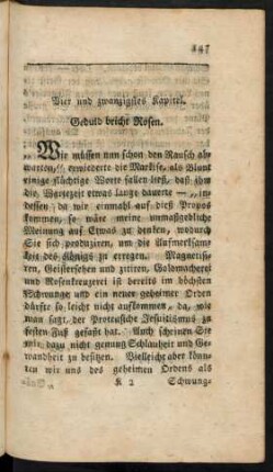Vier und zwanzigstes Kapitel. Geduld bricht Rosen.