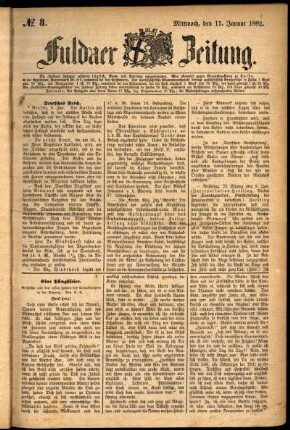 Ausgabe vom Mittwoch, den 11. Januar 1882.