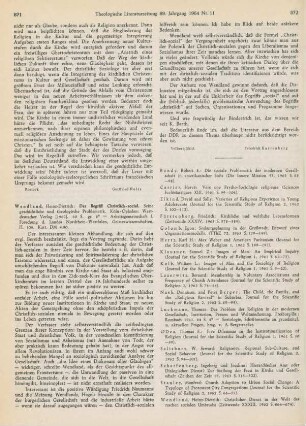 871-872 [Rezension] Wendland, Heinz-Dietrich, Der Begriff christlich-sozial