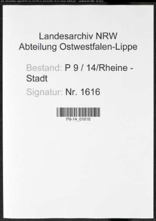 Sterberegister Standesamt Rheine-Stadt