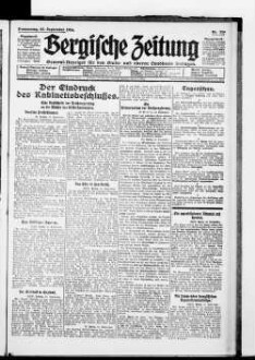 Bergische Zeitung. 1922-1935