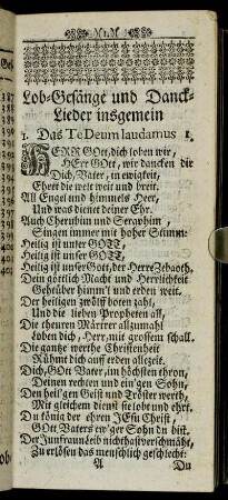 Lob-Gesänge und Danck-Lieder insgemein.