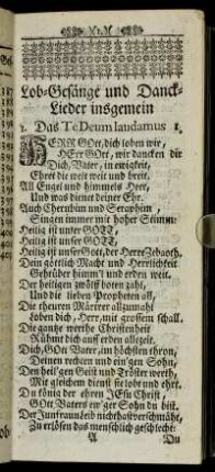 Lob-Gesänge und Danck-Lieder insgemein.