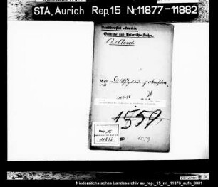Die Zustimmung der Landdrostei zu Schulbauten in Neuefehn