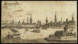 Historische Zeichnung von Chalkis