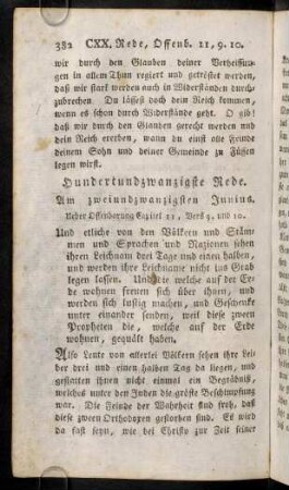 382-395, Hundertundzwanzigste Rede. - Hundertunddreiundzwanzigste Rede.