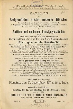 Sammlung von Kunstauctions-Catalogen : Von Rudolph Lepke, 256
