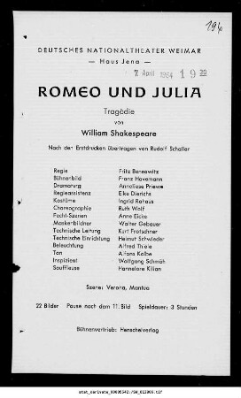 Romeo und Julia