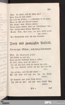 Zwey und zwanzigster Auftritt