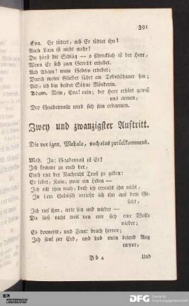 Zwey und zwanzigster Auftritt