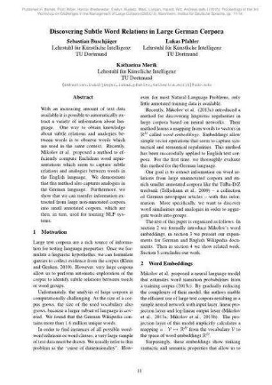 Discovering Subtle Word Relations in Large German Corpora