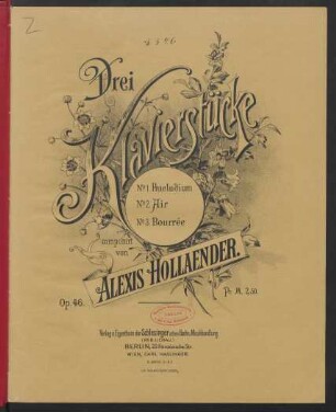 Drei Klavierstücke op. 46
